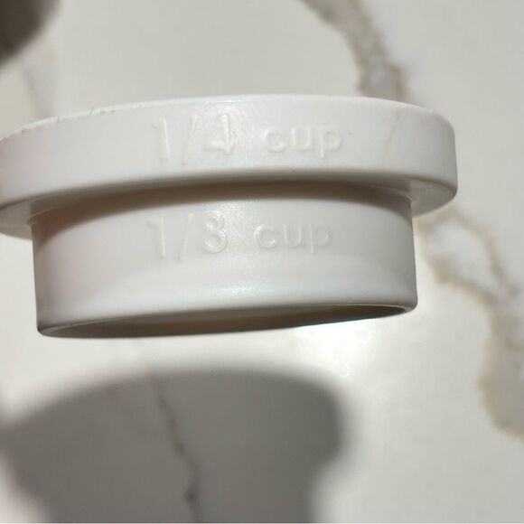 Set of 4 pcs White Plastic Kitchen Baking Measuring Measure Spoon Cup Set - Picture 13 of 16